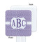 Greek Key White Plastic Stir Stick - Single Sided - Square - Approval