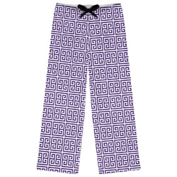Greek Key Womens Pajama Pants - M