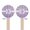 Greek Key Wooden 6" Stir Stick - Round - Double Sided - Front & Back