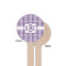 Greek Key Wooden 6" Stir Stick - Round - Single Sided - Front & Back