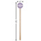 Greek Key Wooden 7.5" Stir Stick - Round - Dimensions