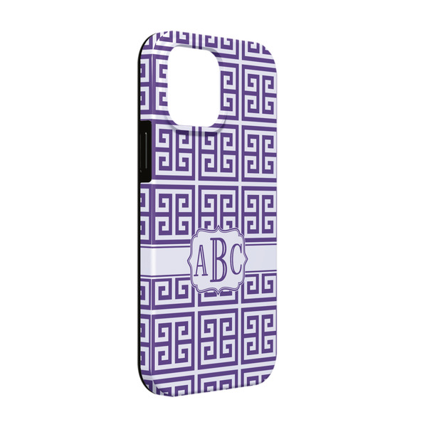 Custom Greek Key iPhone Case - Rubber Lined - iPhone 13 Pro (Personalized)