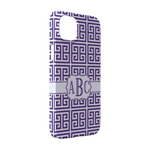 Greek Key iPhone Case - Plastic - iPhone 14 (Personalized)