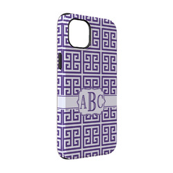 Greek Key iPhone Case - Rubber Lined - iPhone 14 (Personalized)