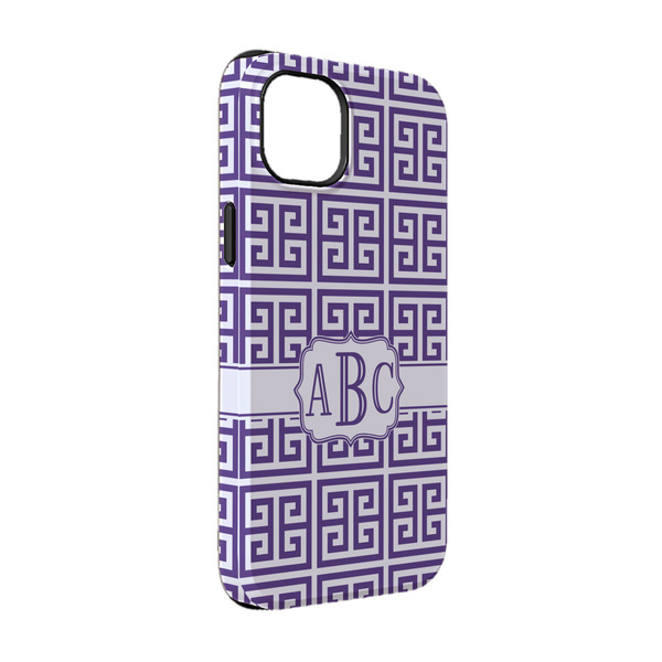 Custom Greek Key iPhone Case - Rubber Lined - iPhone 14 (Personalized)