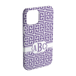 Greek Key iPhone Case - Plastic - iPhone 15 Pro (Personalized)