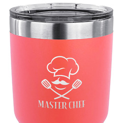 Master Chef 30 oz Stainless Steel Tumbler - Coral - Single Sided (Personalized)