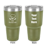 Master Chef 30 oz Stainless Steel Tumbler - Olive - Double-Sided (Personalized)