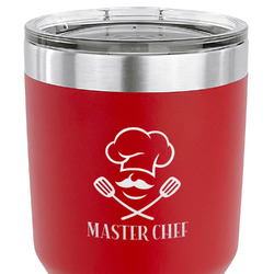 Master Chef 30 oz Stainless Steel Tumbler - Red - Single Sided (Personalized)