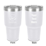 Master Chef 30 oz Stainless Steel Tumbler - White - Double-Sided (Personalized)