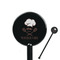 Master Chef Black Plastic 5.5" Stir Stick - Round - Closeup