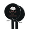 Master Chef Black Plastic 5.5" Stir Stick - Single Sided - Round - Front & Back