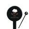 Master Chef Black Plastic 7" Stir Stick - Round - Closeup