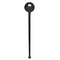 Master Chef Black Plastic 7" Stir Stick - Round - Single Stick