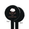 Master Chef Black Plastic 7" Stir Stick - Single Sided - Round - Front & Back