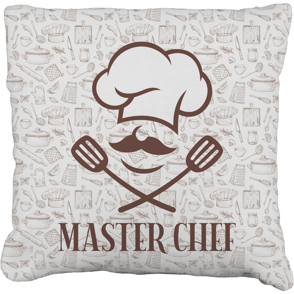 Custom Master Chef Faux-Linen Throw Pillow 16" w/ Name or Text