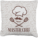 Master Chef Faux-Linen Throw Pillow 26" w/ Name or Text