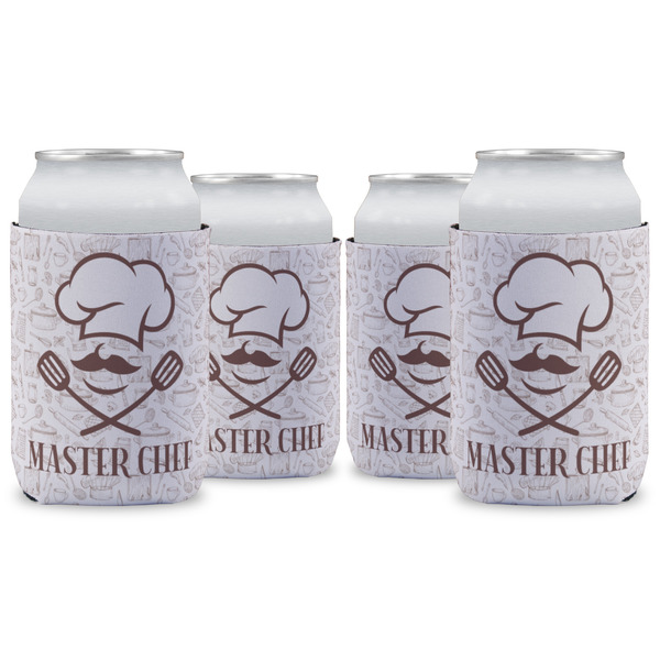 Custom Master Chef Can Cooler (12 oz) - Set of 4 w/ Name or Text