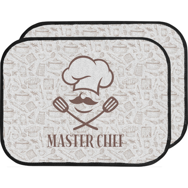 Custom Master Chef Car Floor Mats (Back Seat) w/ Name or Text