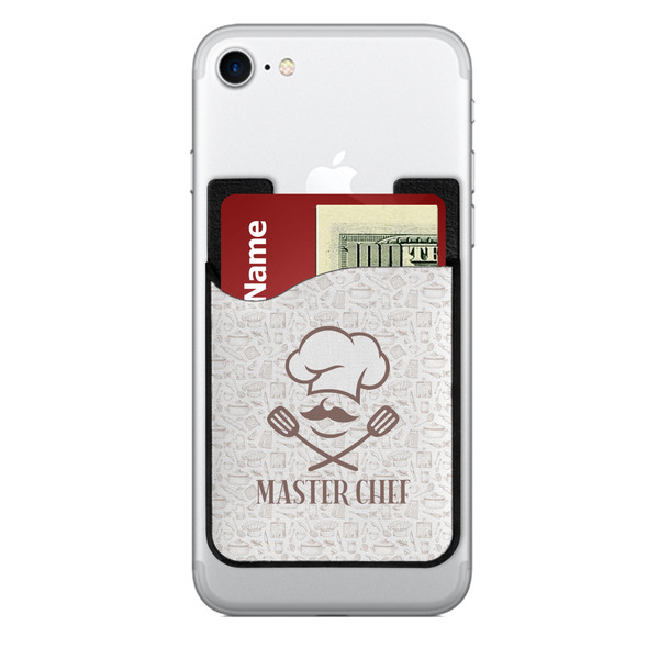 Custom Master Chef 2-in-1 Cell Phone Credit Card Holder & Screen Cleaner w/ Name or Text