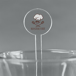 Master Chef 7" Round Plastic Stir Sticks - Clear (Personalized)