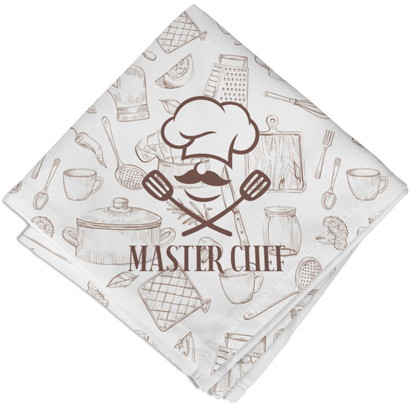 Custom Master Chef Cloth Cocktail Napkin - Single w/ Name or Text