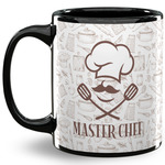 Master Chef 11 Oz Coffee Mug - Black (Personalized)