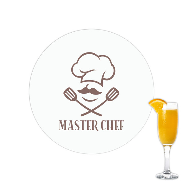 Custom Master Chef Printed Drink Topper - 2.15" (Personalized)