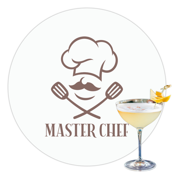 Custom Master Chef Printed Drink Topper - 3.5" (Personalized)