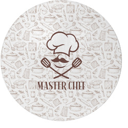 Master Chef Round Glass Cutting Board - Medium (Personalized)