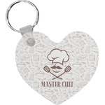 Master Chef Heart Plastic Keychain w/ Name or Text