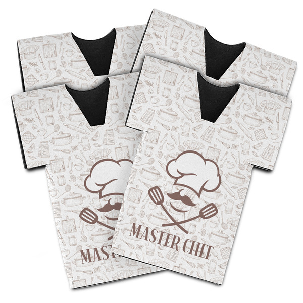 Custom Master Chef Jersey Bottle Cooler - Set of 4 (Personalized)