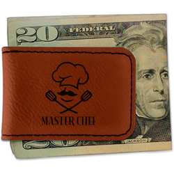 Master Chef Leatherette Magnetic Money Clip (Personalized)