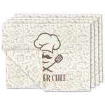 Master Chef Double-Sided Linen Placemat - Set of 4 w/ Name or Text