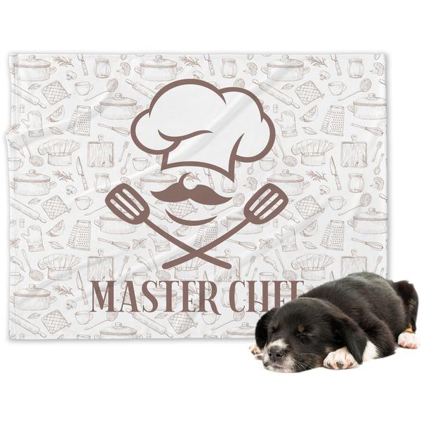 Custom Master Chef Dog Blanket - Large w/ Name or Text