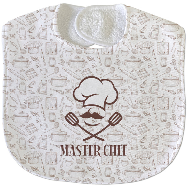 Custom Master Chef Velour Baby Bib w/ Name or Text