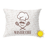 Master Chef Outdoor Throw Pillow (Rectangular) w/ Name or Text