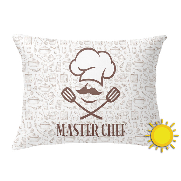 Custom Master Chef Outdoor Throw Pillow (Rectangular) w/ Name or Text