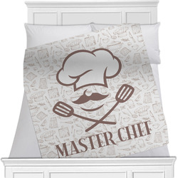 Master Chef Minky Blanket - Twin / Full - 80"x60" - Single Sided w/ Name or Text