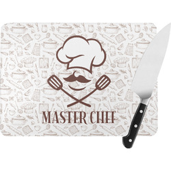 Master Chef Rectangular Glass Cutting Board - Large - 15.25"x11.25" w/ Name or Text