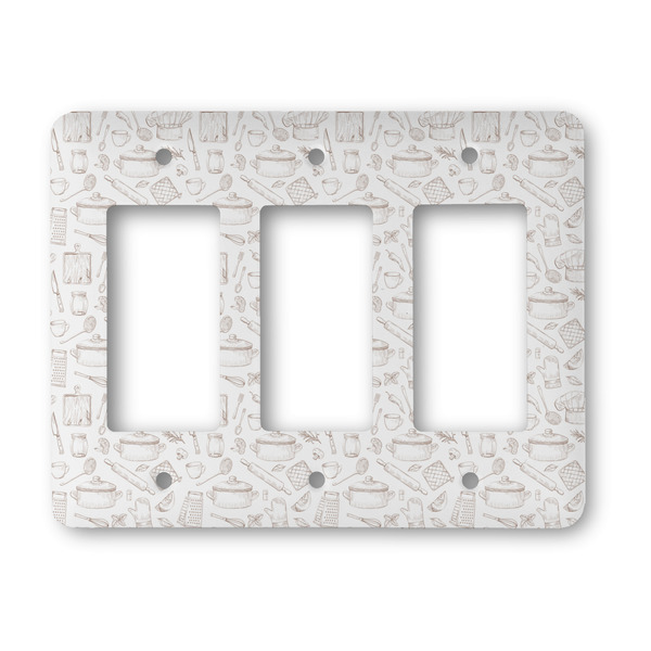 Custom Master Chef Rocker Style Light Switch Cover - Three Switch