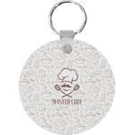 Master Chef Round Plastic Keychain (Personalized)