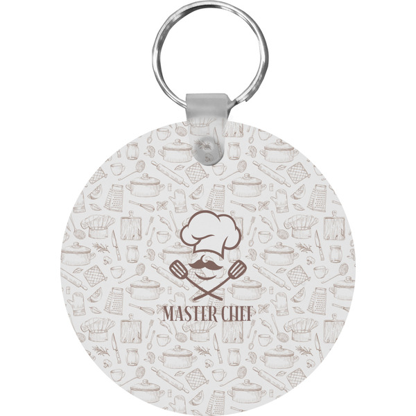 Custom Master Chef Round Plastic Keychain (Personalized)