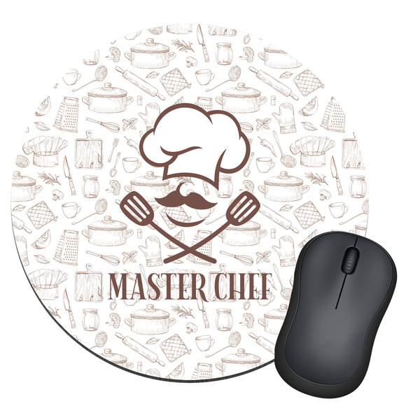 Custom Master Chef Round Mouse Pad (Personalized)