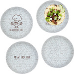 Master Chef Set of 4 Glass Lunch / Dinner Plate 10" (Personalized)