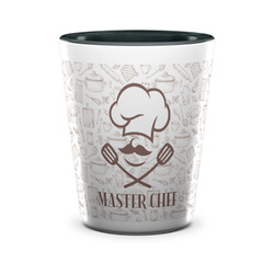 Master Chef Ceramic Shot Glass - 1.5 oz - Two Tone - Single (Personalized)