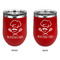 Master Chef Stainless Wine Tumblers - Red - Double Sided - Approval