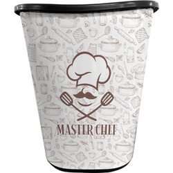 Master Chef Waste Basket - Double Sided (Black) w/ Name or Text