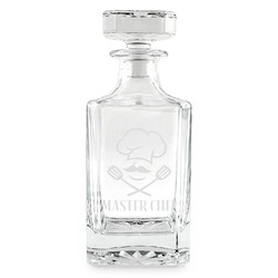 Master Chef Whiskey Decanter - 26 oz Square (Personalized)