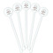 Master Chef White Plastic 5.5" Stir Stick - Fan View